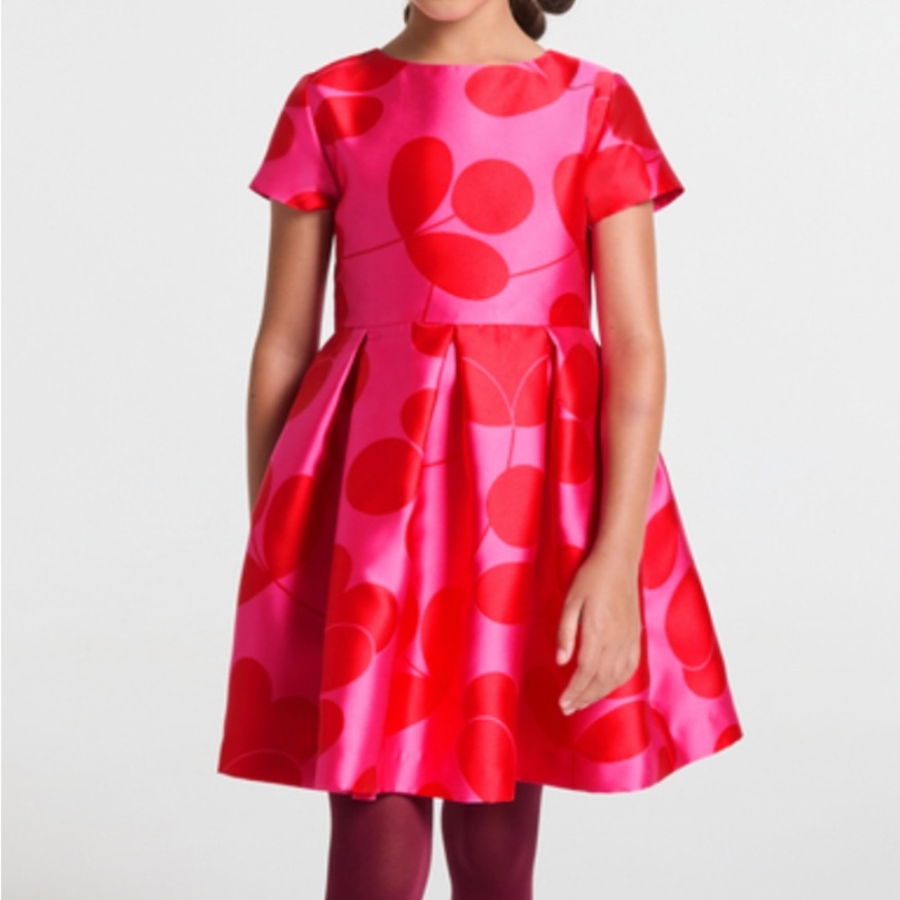 Jacadi Pink and Red Floral Kids Dress